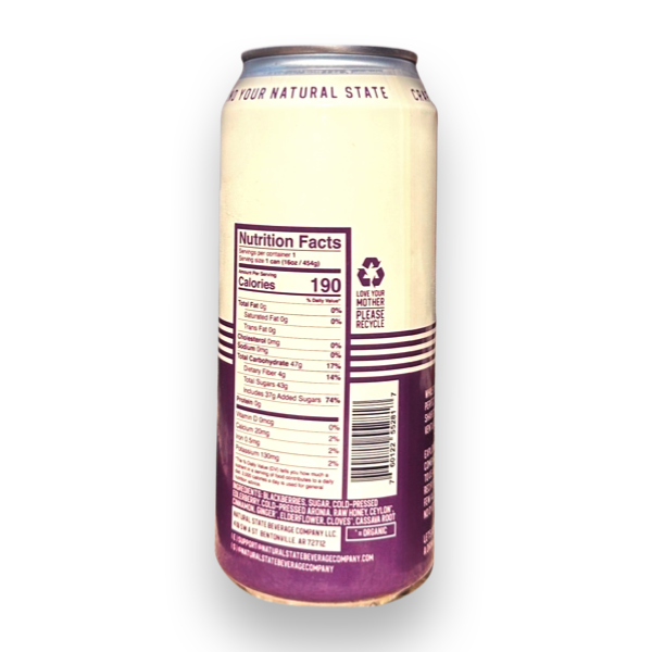 Black Elderberry Natural Soda, 16oz - 2