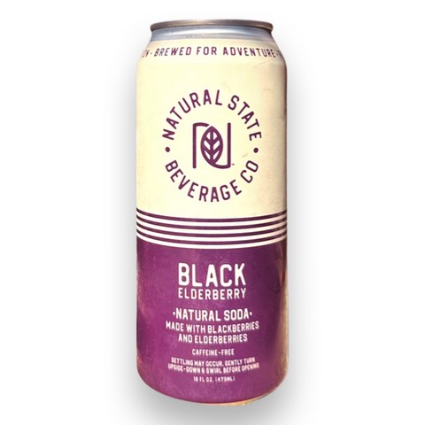 Black Elderberry Natural Soda, 16oz