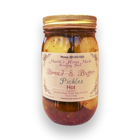 Hot Bread & Butter Pickles, 18oz