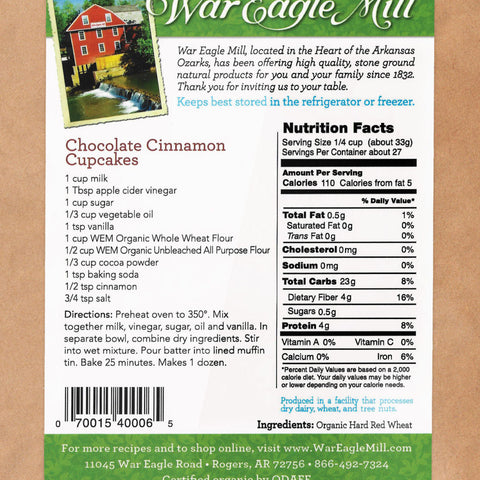Organic Whole Wheat Flour, 2lbs - 0