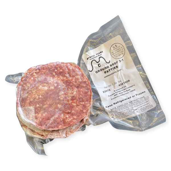 1/3lb Beef Patties, 3ct - 1